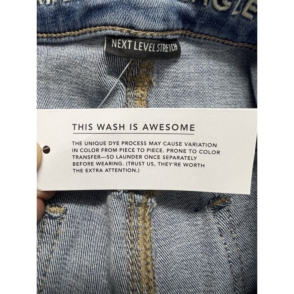 NWT American Eagle Super High Rise Flare Size 18 34 W Next Level Stretch Denim - Picture 6 of 16